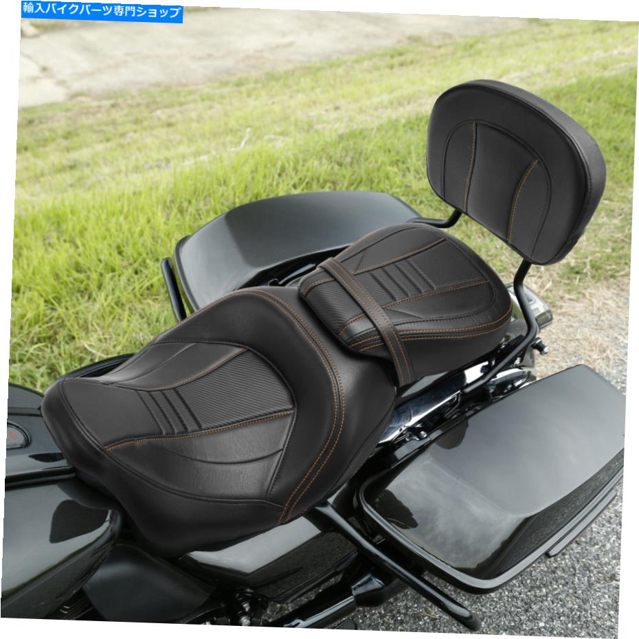 シート 運転席旅客シート＆背もたれパッドフィットharley touring Electra Glide 09-21 Driver Passenger Seat & Backrest Pad Fit For Harley Touring Electra Glide 09-21【並行輸入品】