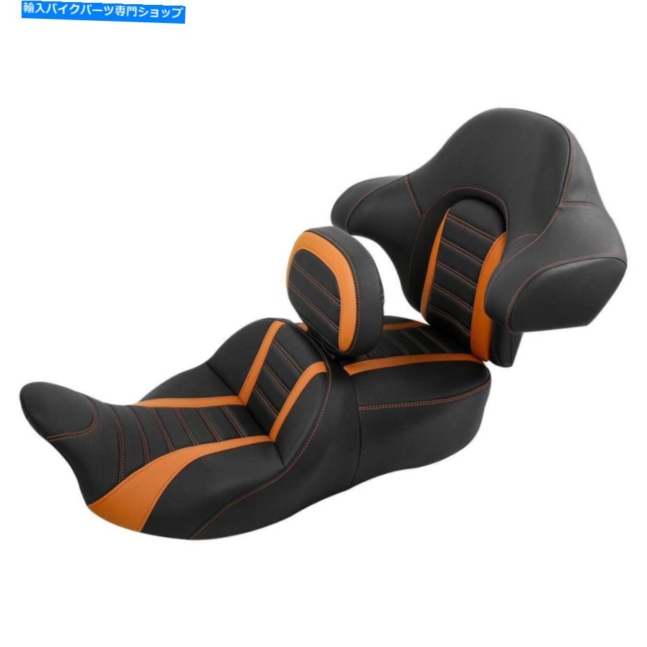 シート ハーレーロードキング14-21ブラックオレンジのためのライダードライバーの旅客席の背もたれフィット Rider Driver Passenger Seat Backrest Fit For Harley Road King 14-21 Black Orange【並行輸入品】|Us Custom Parts Shop USDM