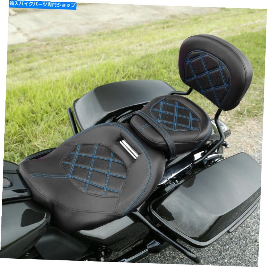 シート ライダーの助手席の背もたれの背もたれのパッドフィットCVOストリートグライド10-12 2015アップ Rider Passenger Seat Backrest Pad Fit For Harley CVO Street Glide 10-12 2015-up【並行輸入品】