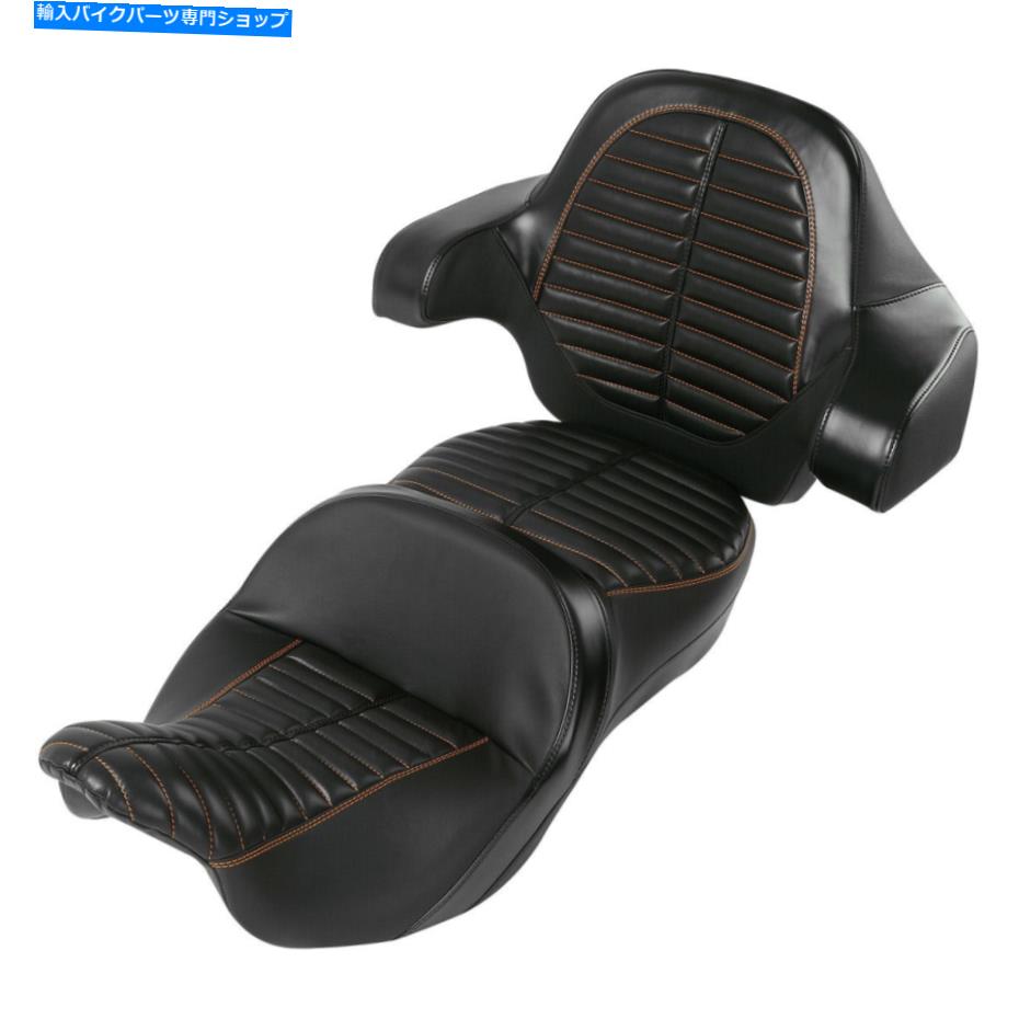 シート 運転席座席座席＆背もたれフィットハーレーツーリングエレクトラグライド14-21ブラック Driver Passenger Seat &Backrest Fit For Harley Touring Electra Glide 14-21 Black【並行輸入品】