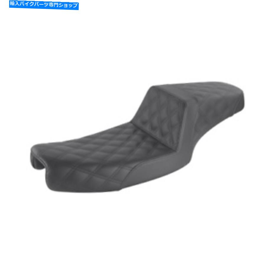 シート サドルメンの昇温席のハーレーダイナス - ブラックラティスステッチ - 891-04-175 Saddlemen Step-Up Seat for Harley Dynas - Black-Lattice Stitched - 891-04-175【並行輸入品】｜Us Custom Parts Shop USDM