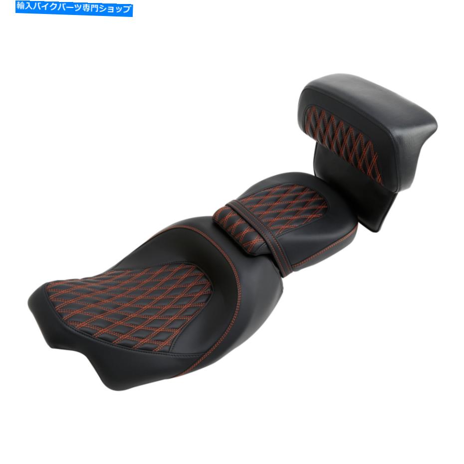 シート 運転席旅客席の背もたれ＆パッドフィット＆ハーレーツーリングElectra Glide 14-21 Driver Passenger Seat Backrest & Pad Fit For Harley Touring Electra Glide 14-21【並行輸入品】