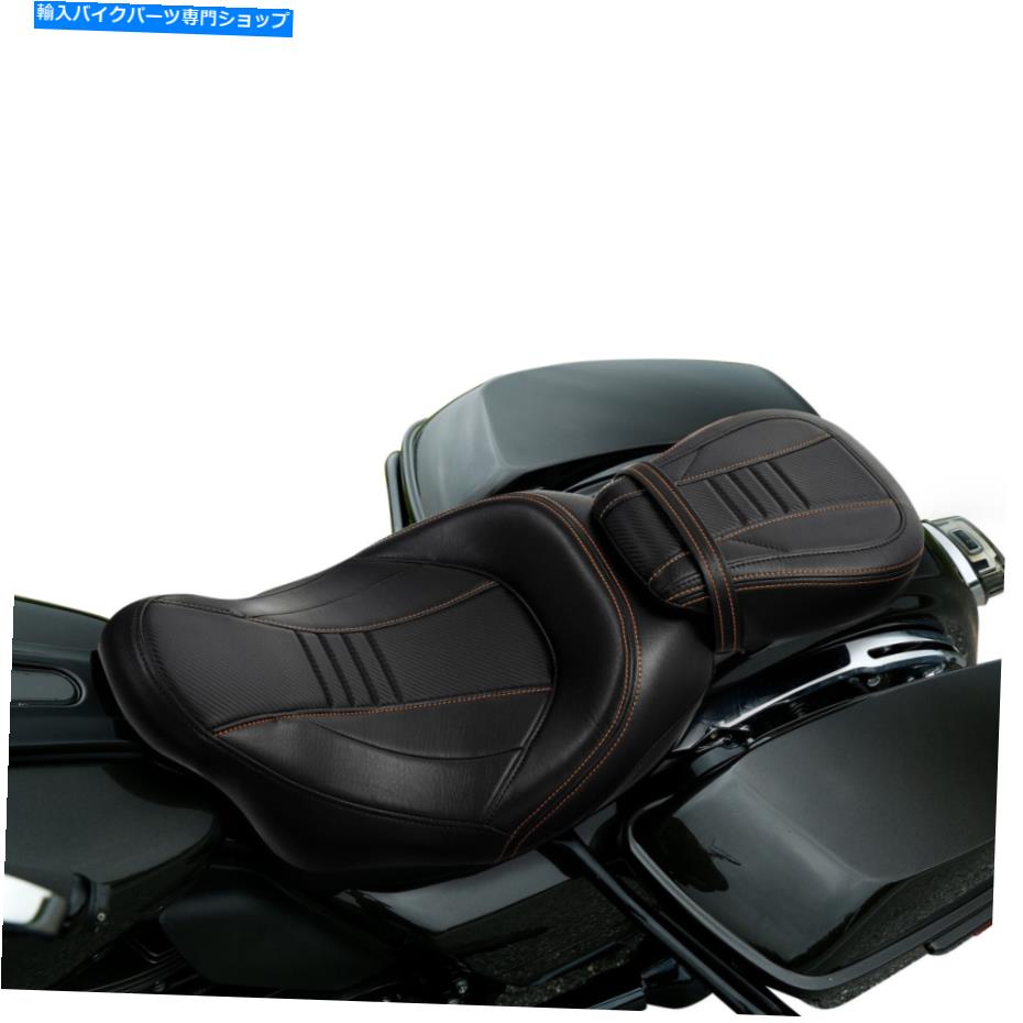 シート Black Driver＆Passenter SeatピリオンフィットCVO Road King 2009-2021 Black Driver & Passenger Seat Pillion Fit For Harley CVO Road King 2009-2021【並行輸入品】
