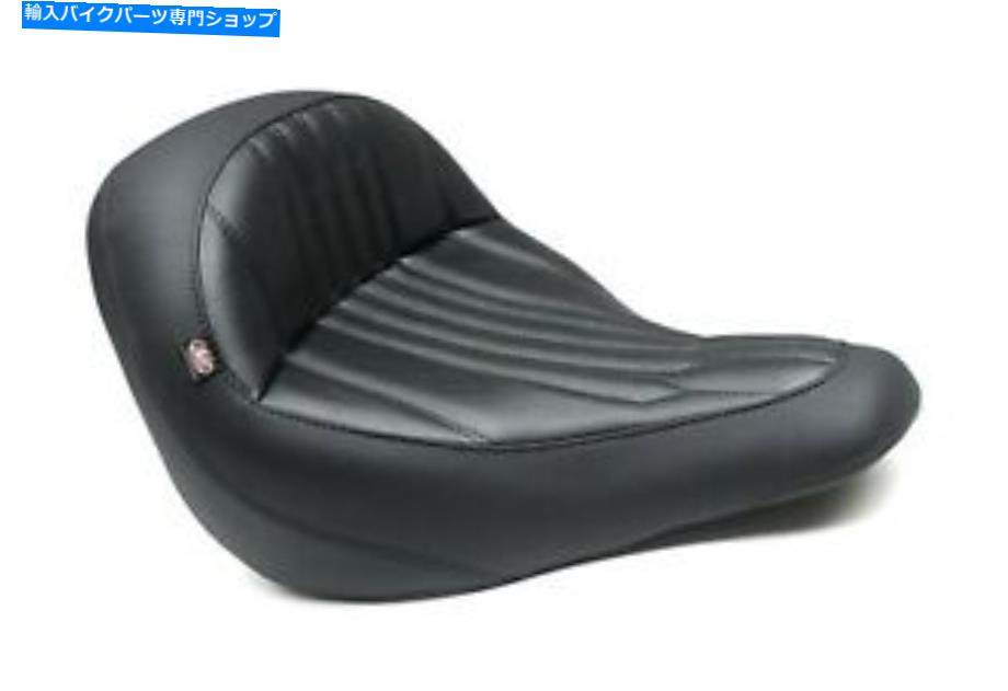 シート 18-21ハーレーローライダースポーツグライドのためのブラックのマスタングフロントソロシート Mustang Front Solo Seat in Black for 18-21 Harley Low Rider Sport Glide【並行輸入品】