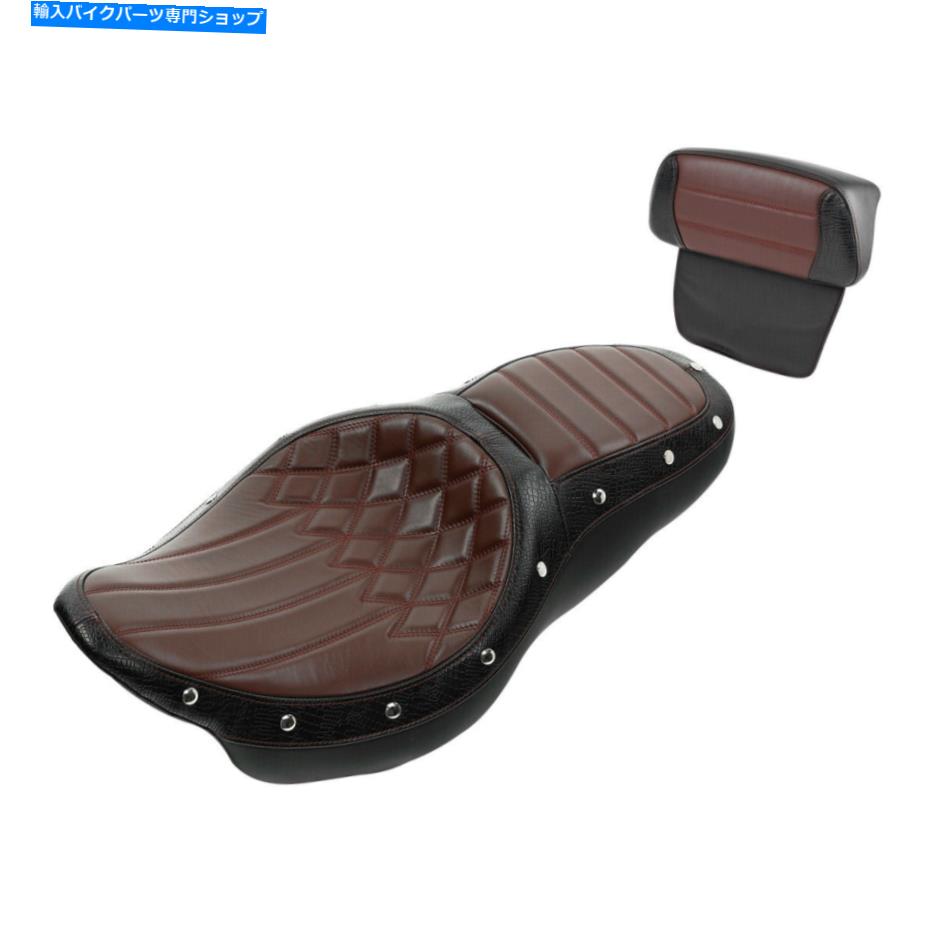 シート ドライバー＆旅客シート＆バックレストパッドフィットハーレーツーリングロードグライド2014アップ Driver & Passenger Seat & Backrest Pad Fit For Harley Touring Road Glide 2014-Up【並行輸入品】