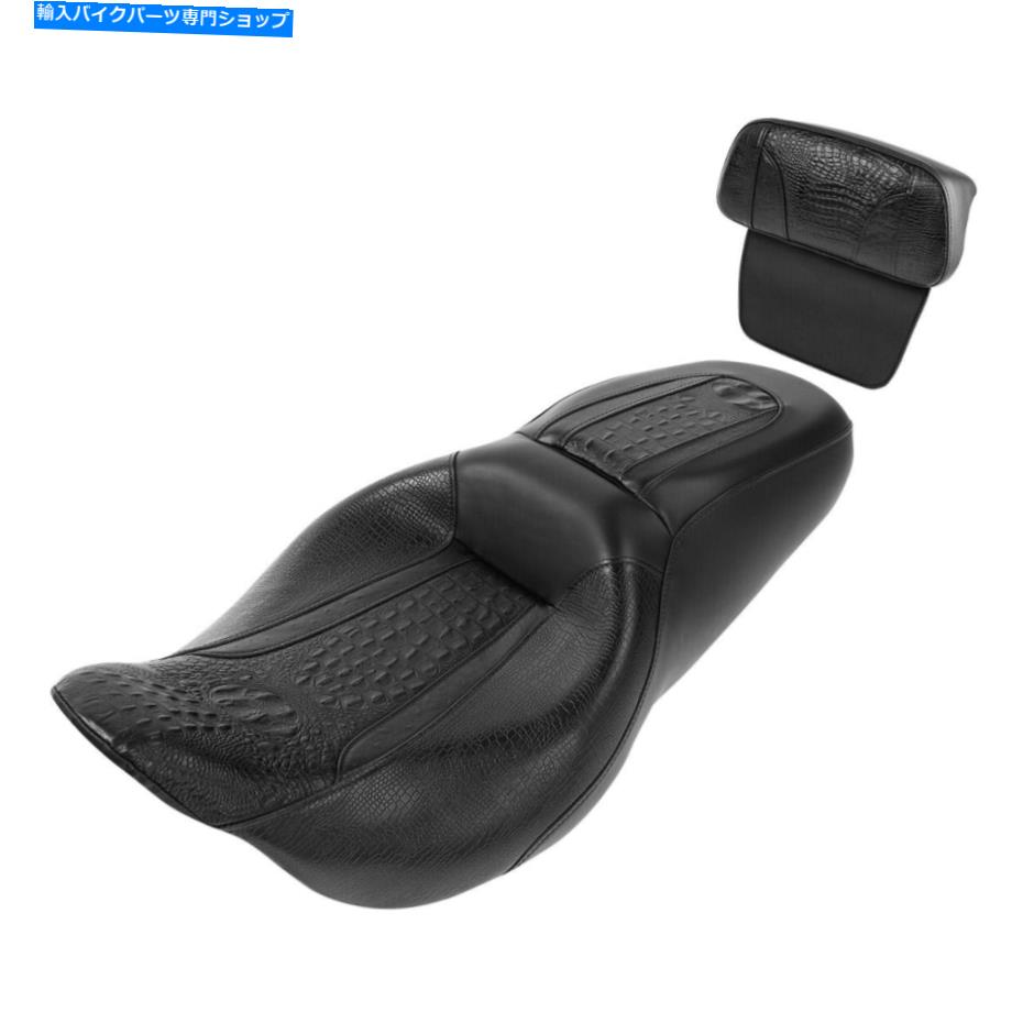 シート ライダー助手席座席パックトランクの背もたれフィットハーレーツーリングロードグライド14-21 Rider Passenger Seat Pack Trunk Backrest Fit For Harley Touring Road Glide 14-21【並行輸入品】