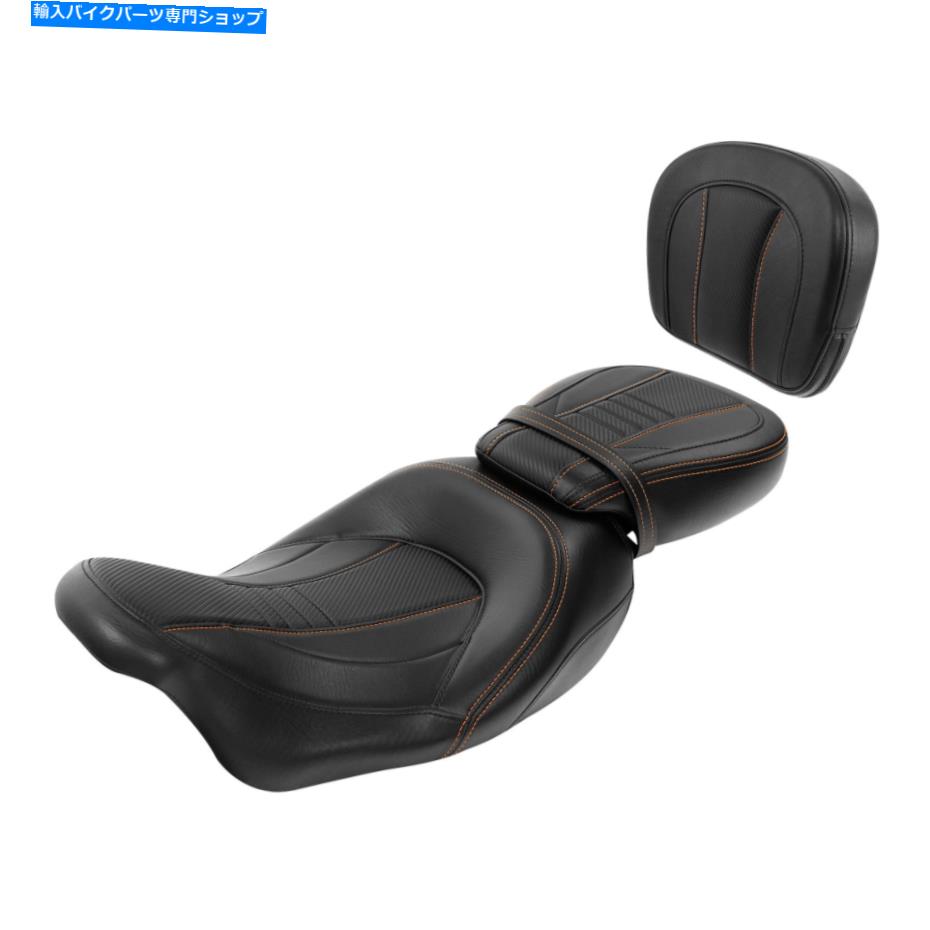 シート ハーレーロードキングストリートグライド09-21のための運転席旅客シート背もたれパッドフィット Driver Passenger Seat Backrest Pad Fit For Harley Road King Street Glide 09-21【並行輸入品】