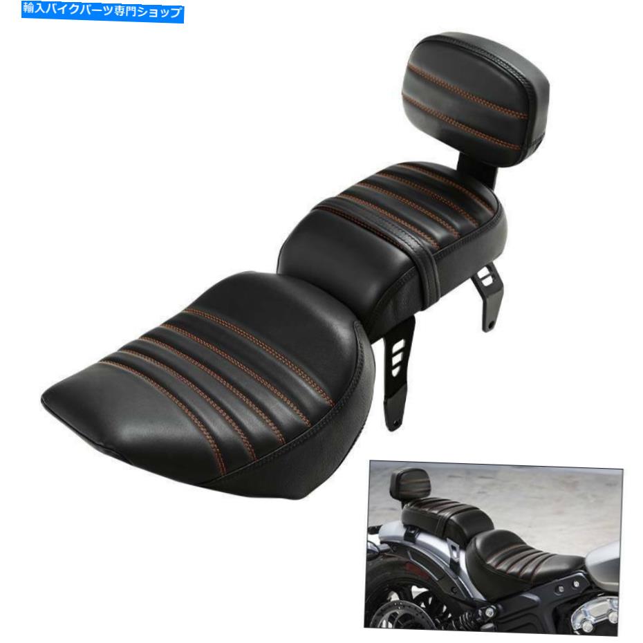 シート ドライバー＆旅客シート背もたれパッドフィットインドのスカウトボッチ6018-2021 Driver & Passenger Seat Backrest Pad Fit For Indian Scout Bobber Sixty 2018-2021【並行輸入品】