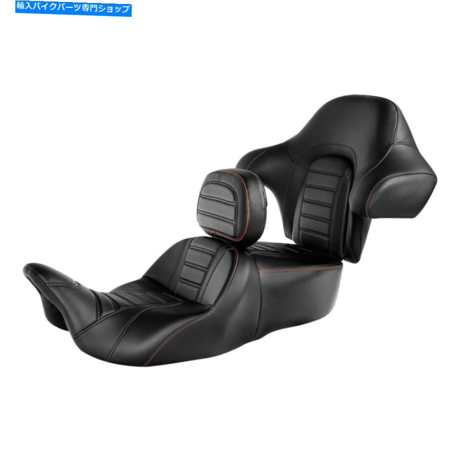 シート 運転手＆旅客席の背もたれの背もたれのパッドフィットharley touring Electra Tri Glide Driver & Passenger Seat Backrest Pad Fit For Harley Touring Electra Tri Glide【並行輸入品】
