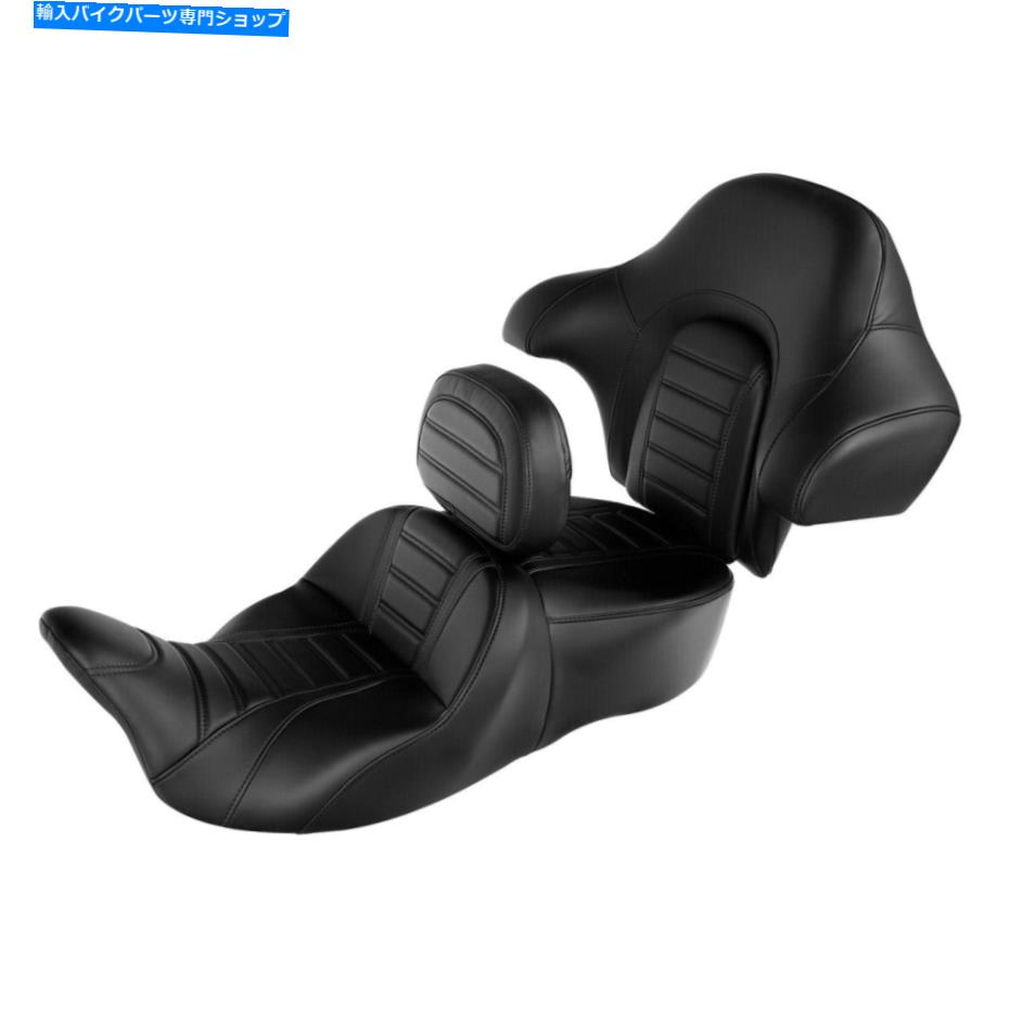 シート ワンピースドライバー＆旅客席の背もたれの背もたれのハーレーツーリングモデル14-2021 One Piece Driver & Passenger Seat Backrest Fit For Harley Touring Models 14-2021【並行輸入品】