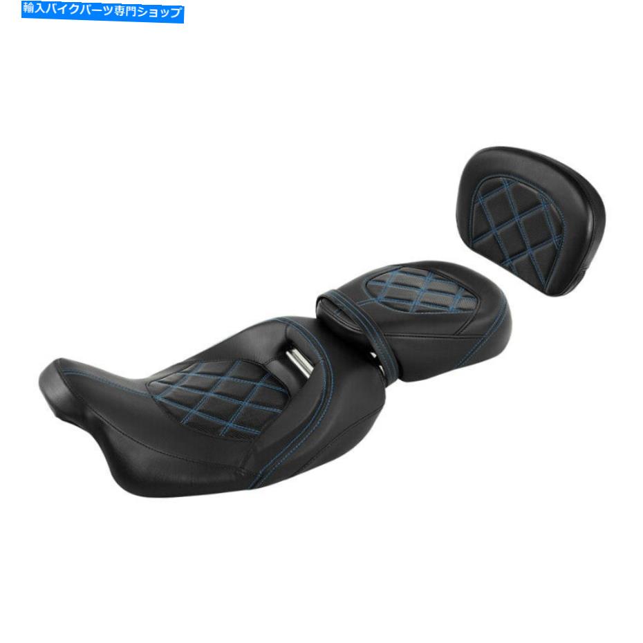 シート ハーレーストリートグライド09-21 18のライダードライバーの乗客シート＆バックレストパッドフィット Rider Driver Passenger Seat & Backrest Pad Fit For Harley Street Glide 09-21 18【並行輸入品】