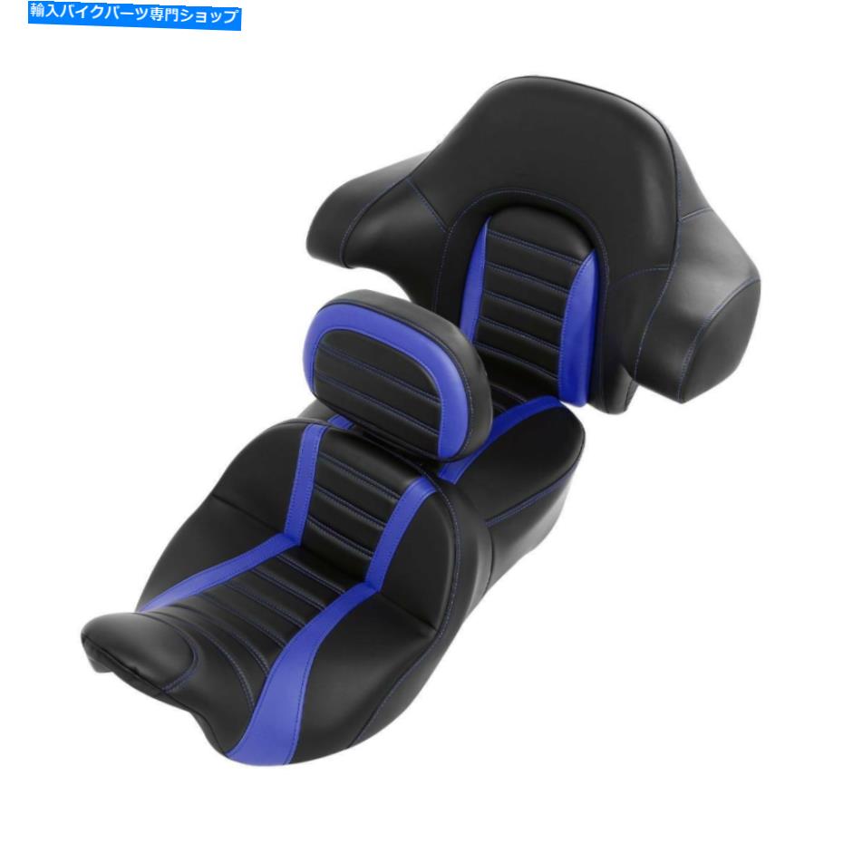 シート 2014-2020のハーレーツーリングのための黒い青の運転席旅客席の背もたれ Black Blue Driver Passenger Seat Backrest For Harley Touring Road King 2014-2020【並行輸入品】