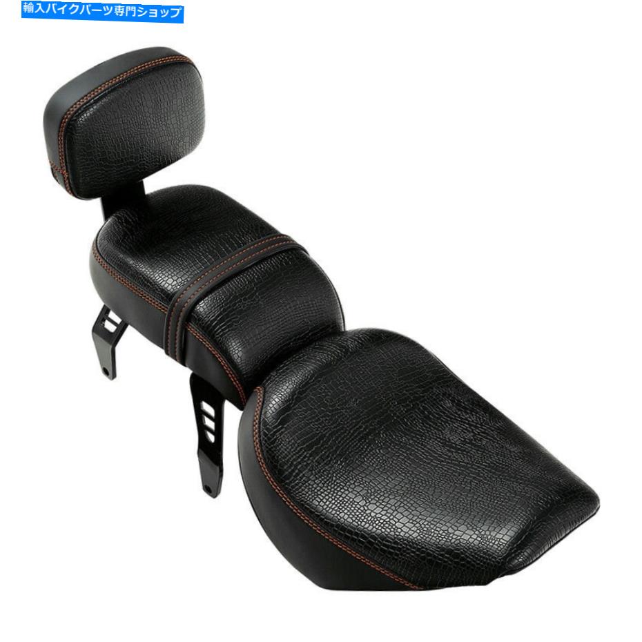 シート インドのスカウトボーバーABS 18-20ブラックのためのドライバー＆助手席の背もたれ Driver & Passenger Seat w/ Backrest Fit For Indian Scout Bobber ABS 18-20 Black【並行輸入品】