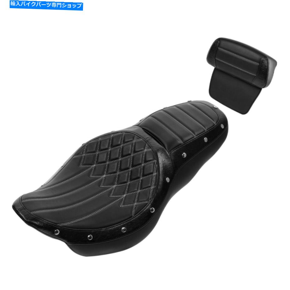 シート ブラックドライバーの旅客席の背もたれフィットハーレーツーリングストリートグライド14-2021 Black Driver Passenger Seat Backrest Fit For Harley Touring Street Glide 14-2021【並行輸入品】