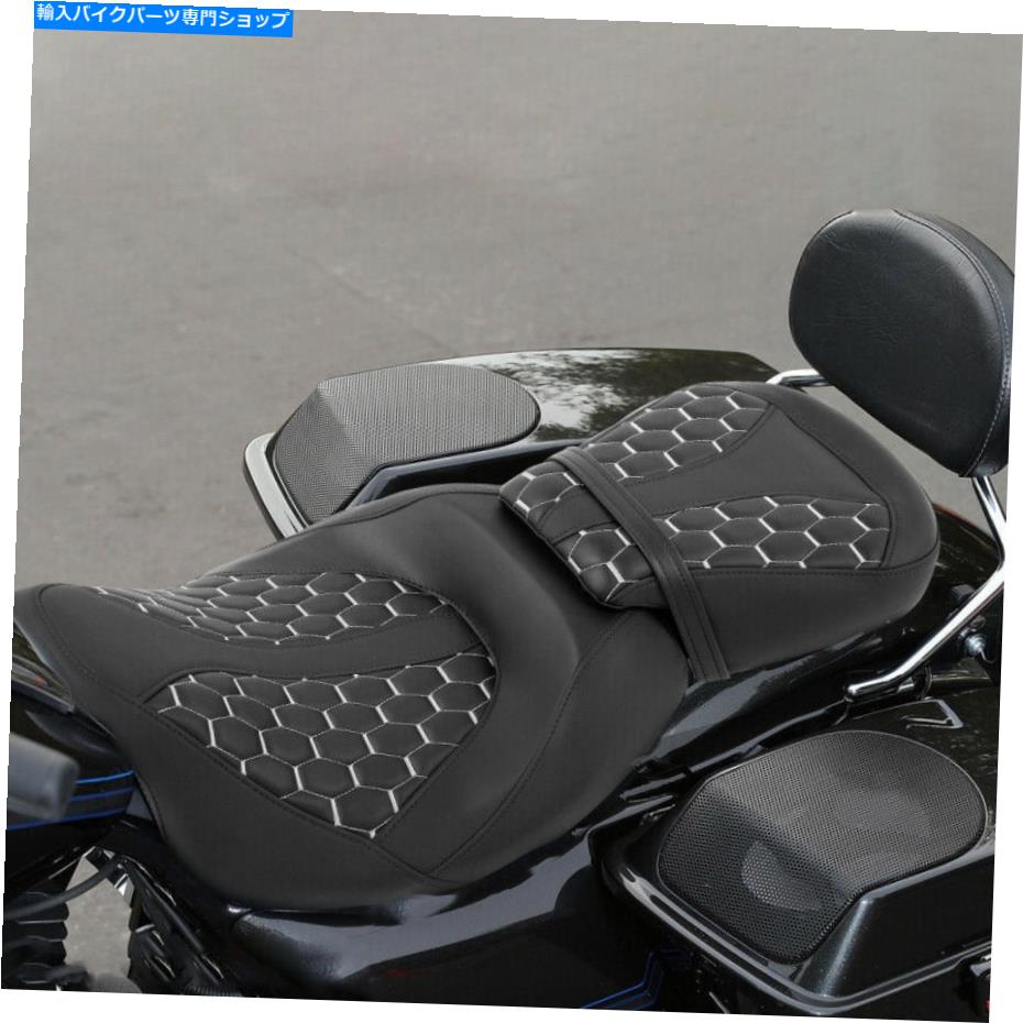 シート ブラックドライバー＆助手席フィットハーレーツーリングElectra Glide 2009-2021 Black Driver & Passenger Seat Fit For Harley Touring Electra Glide 2009-2021【並行輸入品】