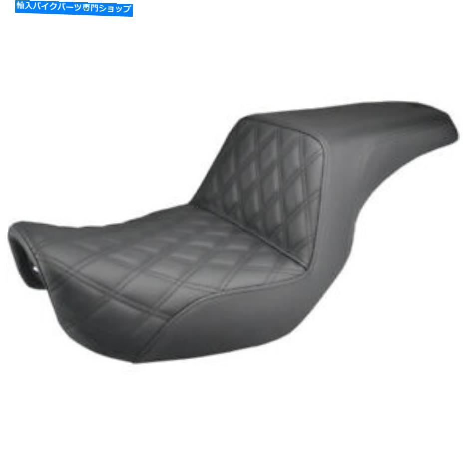 シート saddlemenステップアップ2アップシート - 格子ステッチ - DYNA（ブラック）806-04-172 Saddlemen Step Up 2-Up Seat - Lattice Stitched - Dyna (Black) 806-04-172【並行輸入品】