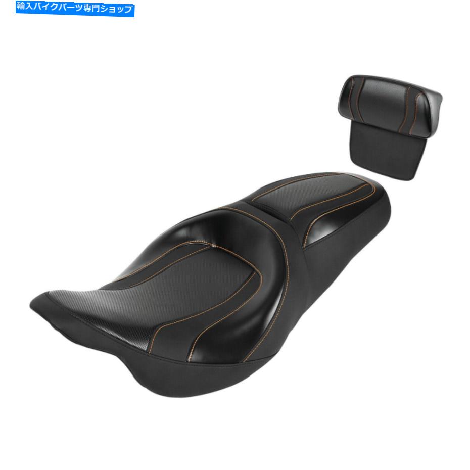 シート 旅客運転席W /背もたれのフィットハーレーツーリングロードグライド14-21 19 18 Passenger Driver Seat w/ Backrest Fit For Harley Touring Road Glide 14-21 19 18【並行輸入品】