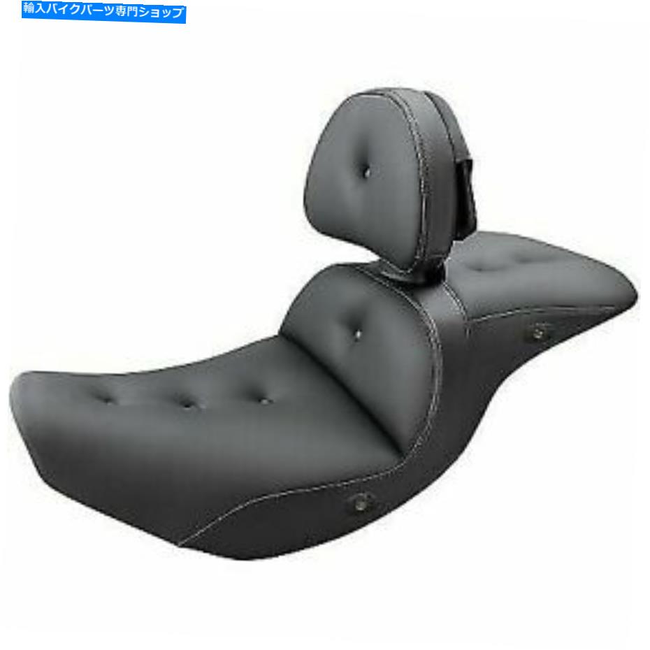 シート サドルメン加熱道路ソファピロートップシートW /ドライバーの背もたれ Saddlemen Heated Road Sofa Pillow Top Seat w/Driver Backrest for Indian【並行輸入品】