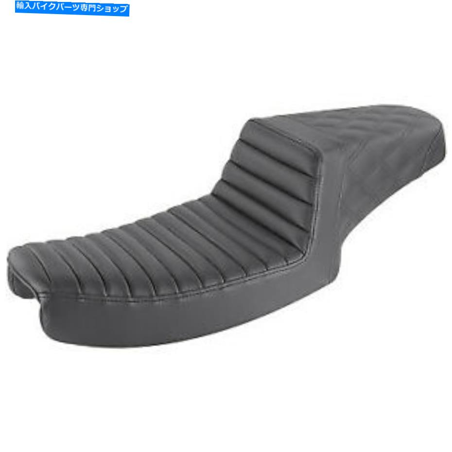 シート Saddlemenステップアップシートタックとロール/ラティス/格子状の縫い付けられたDYNA 891-04-176 Saddlemen Step Up Seat Tuck and Roll/Lattice Stitched for Dyna 891-04-176【並行輸入品】