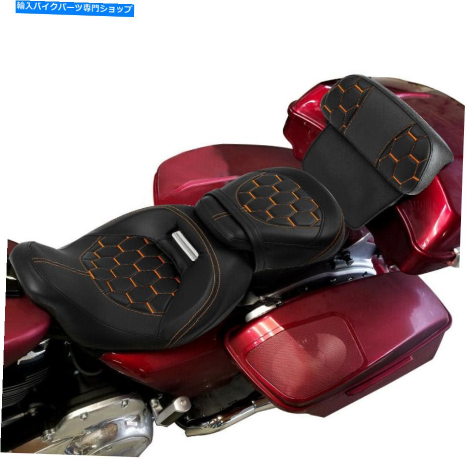 シート ドライバー＆助手席座席＆背もたれフィットハーレーツーリンググライド2014-2021 2020 Driver & Passenger Seat & Backrest Fit For Harley Touring Glide 2014-2021 2020【並行輸入品】