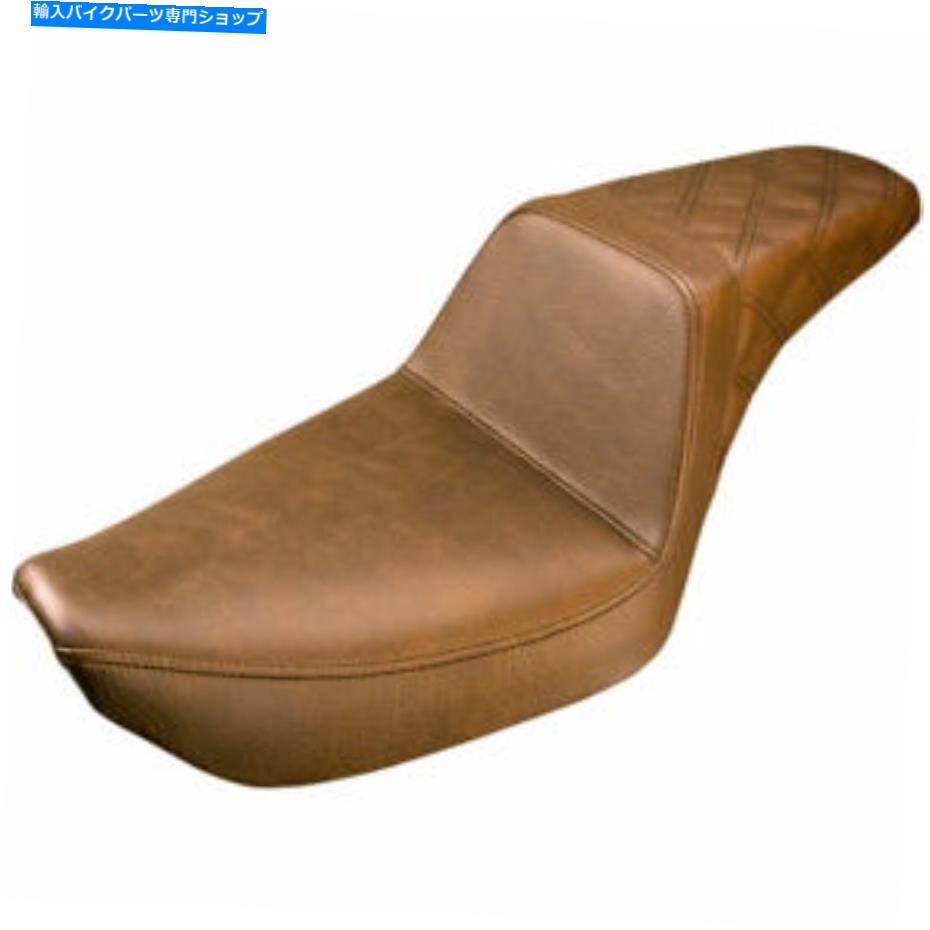 シート サドルメン茶色の後部格子ステッチステップアップシート1996-2003ハーリーダイナFXD Saddlemen Brown Rear Lattice Stitch Step Up Seat 1996-2003 Harley Dyna FXD【並行輸入品】｜Us Custom Parts Shop USDM
