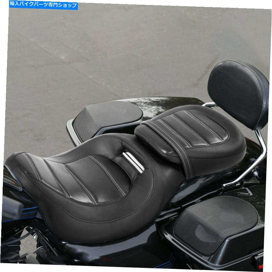 シート Harley Touring Electra Glide 2009-2021のための通気性のある運転席の座席フィット Breathable Driver Passenger Seat Fit For Harley Touring Electra Glide 2009-2021【並行輸入品】