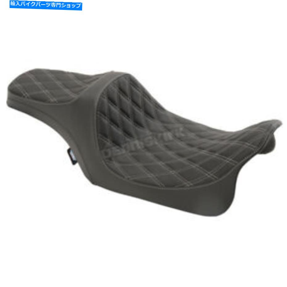 シート ドラッグスペシャリブラックダブルダイヤモンドステッチビニール捕食者IIIシート - 0801-1115 Drag Specialties Black Double Diamond Stitch Vinyl Predator III Seat - 0801-1115【並行輸入品】