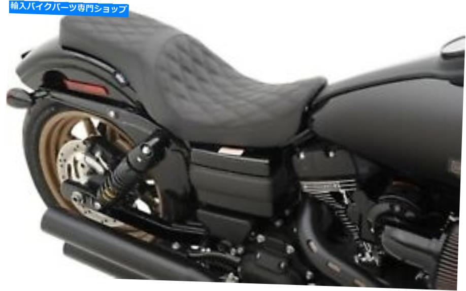シート ドラッグスペシャリーシート2-UP捕食者ダイヤモンドステッチFXD DYNA 06-17 Drag Specialties Seat 2-Up Predator Diamond Stitch for Harley FXD Dyna 06-17【並行輸入品】