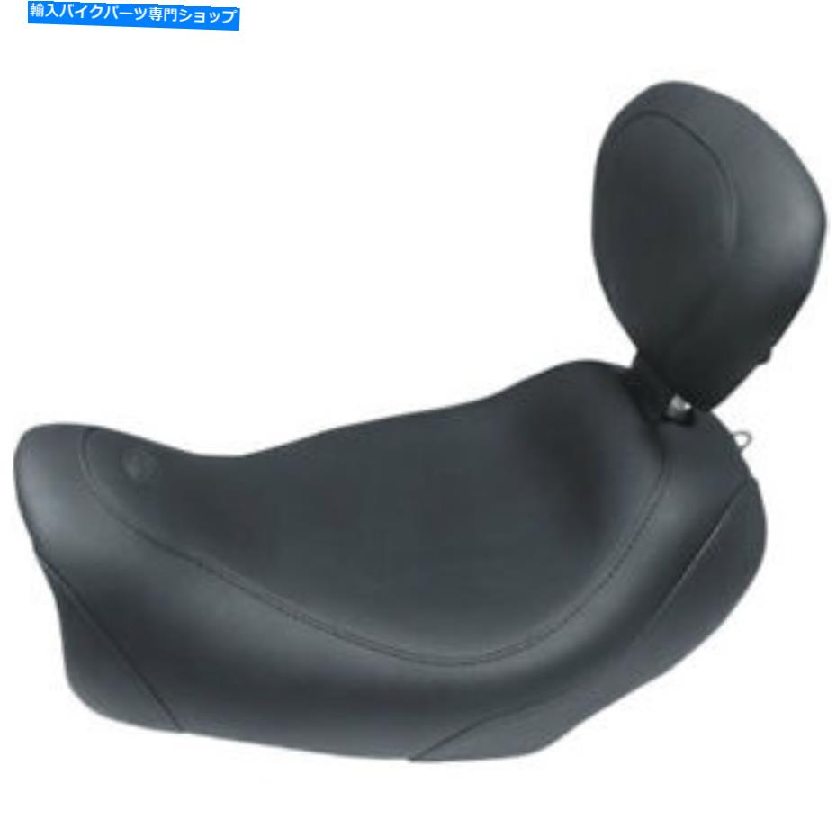 シート マスタングブラックスムーズワイドトリッパーシートw /バックレスト2014-17ハーリーダイナFXDF Mustang Black Smooth Wide Tripper Seat w/ Backrest 2014-17 Harley Dyna FXDF【並行輸入品】