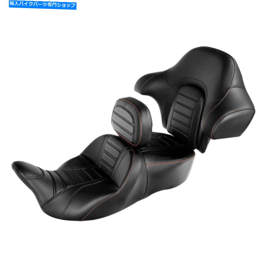 シート ハーレーツーリングモデルグライド2014-UP 2019のための運転席旅客席の背もたれフィット Driver Passenger Seat Backrest Fit For Harley Touring Models Glide 2014-Up 2019【並行輸入品】