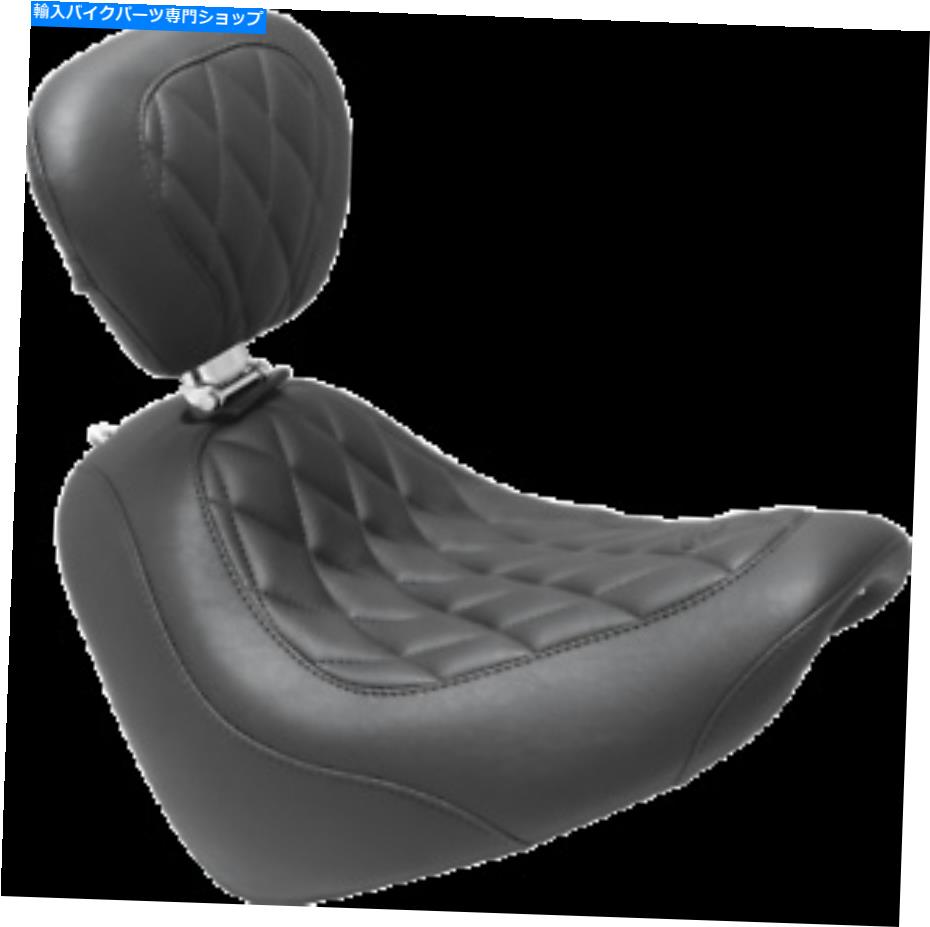 シート マスタングダイヤモンドトリプルオートバイソロシート&バックレスト18-19ハーレーファットボブ Mustang Diamond Tripper Motorcycle Solo Seat & Backrest 18-19 Harley Fat Bob【並行輸入品】