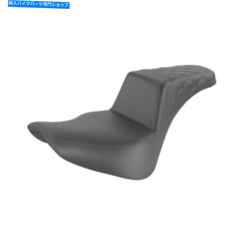 シート サドルメンの昇温席のための昇温席 - リアラティスステッチ - 818-33-173 Saddlemen Step-Up Seat for Harley Softails - Rear Lattice Stitched - 818-33-173【並行輸入品】