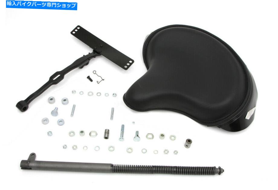 シート ブラックレザーデラックスソロシートキットフィットハーレー - ダビッドソン Black Leather Deluxe Solo Seat Kit fits Harley-Davidson【並行輸入品】