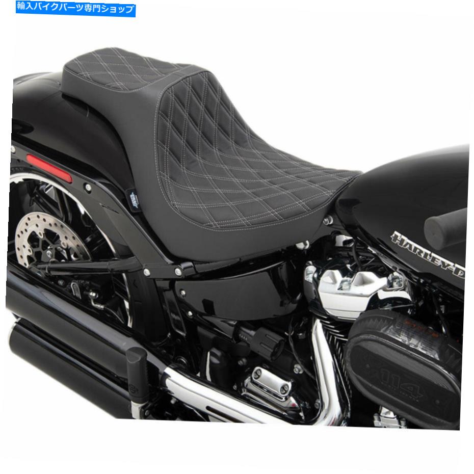 シート シルバーステッチダブルダイヤモンド捕食者IIIシート2018-20ハーレーソフトブレイクアウト Silver Stitch Double Diamond Predator III Seat 2018-20 Harley Softail Breakout【並行輸入品】