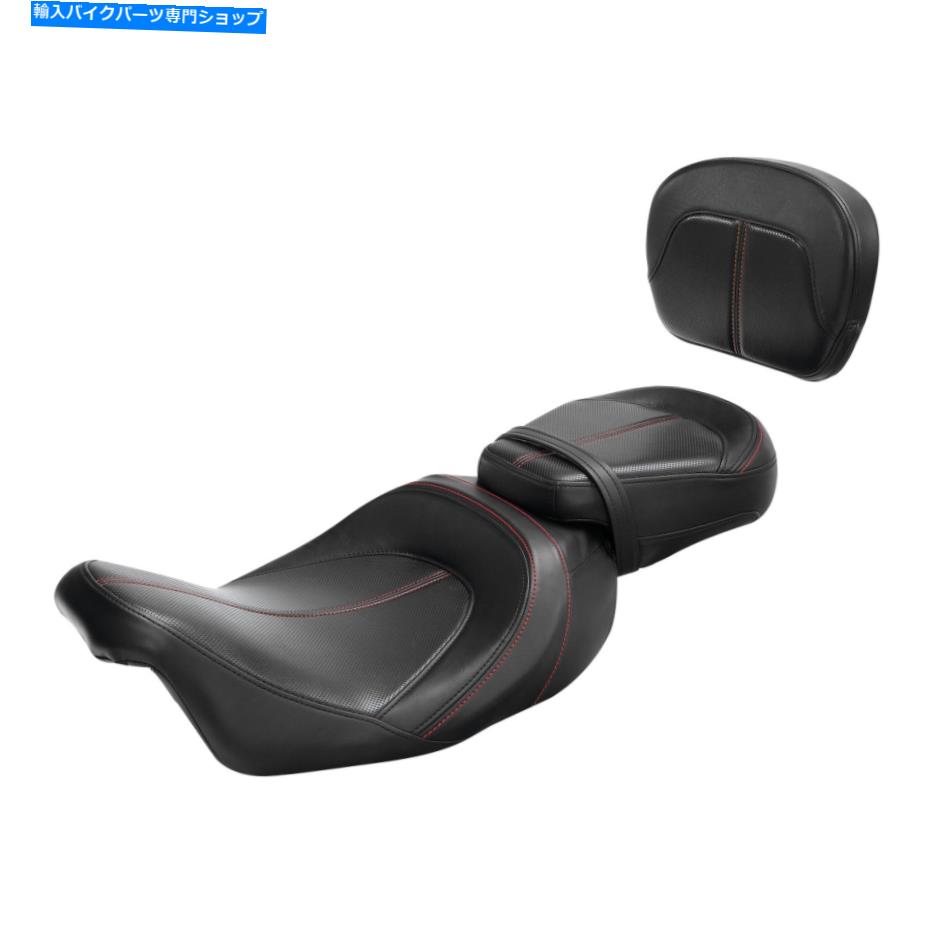 シート ハーレーロードキンググライド09-21のライダードライバー助手席＆Sissyバーパッドフィット Rider Driver Passenger Seat & Sissy Bar Pad Fit For Harley Road King Glide 09-21【並行輸入品】
