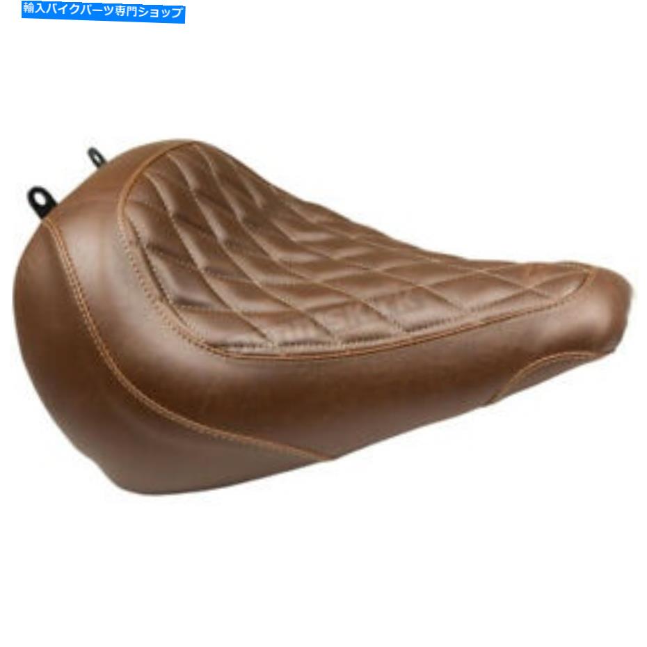 シート マスタングシートブラウンワイドトリッパーダイヤモンドステッチフロントソロシート - 83023 Mustang Seats Brown Wide Tripper Diamond Stitch Front Solo Seat - 83023【並行輸入品】