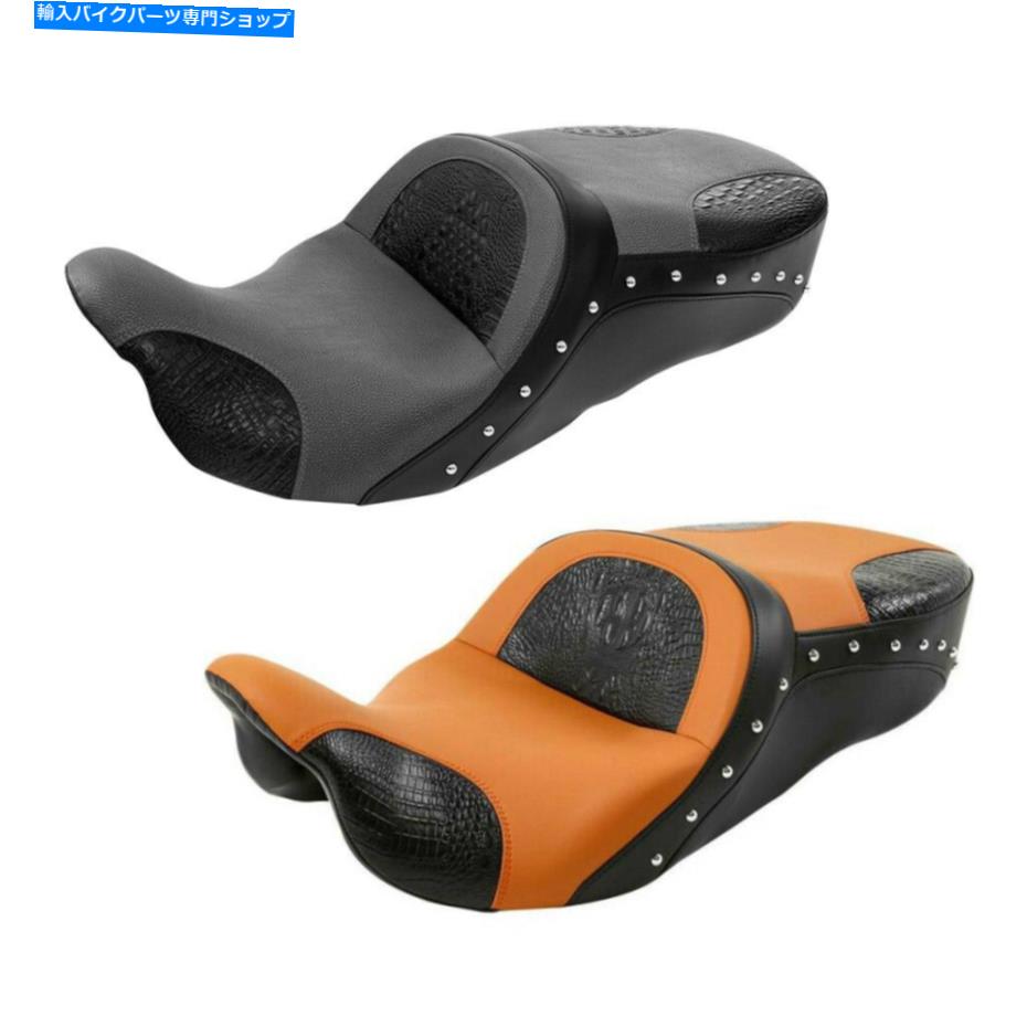 シート ハーレーロードキングエレクトラストリートグライドのためのライダー旅客ピリオンシートフィット09-20 Rider Passenger Pillion Seat Fit For Harley Road King Electra Street Glide 09-20【並行輸入品】
