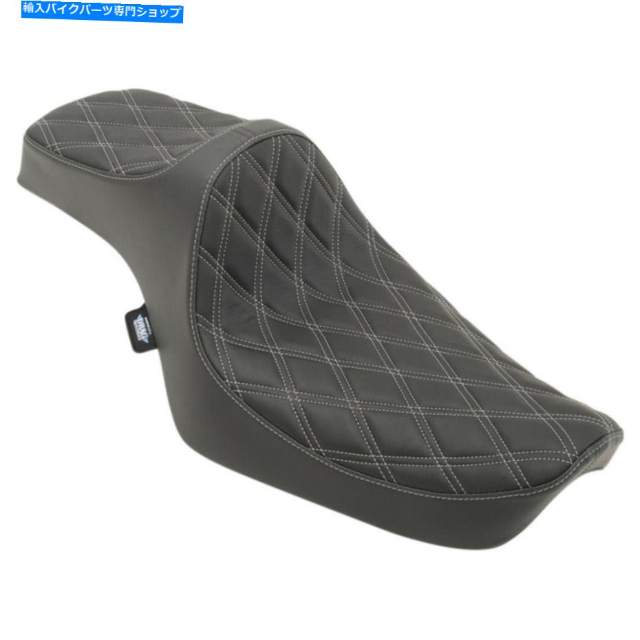 シート Drag Specialties Predator IIIシート、ダブルダイヤモンド、XL（ブラック/シルバー）0804-0733 Drag Specialties Predator III Seat, Double Diamond, XL (Black/Silver) 0804-0733【並行輸入品】