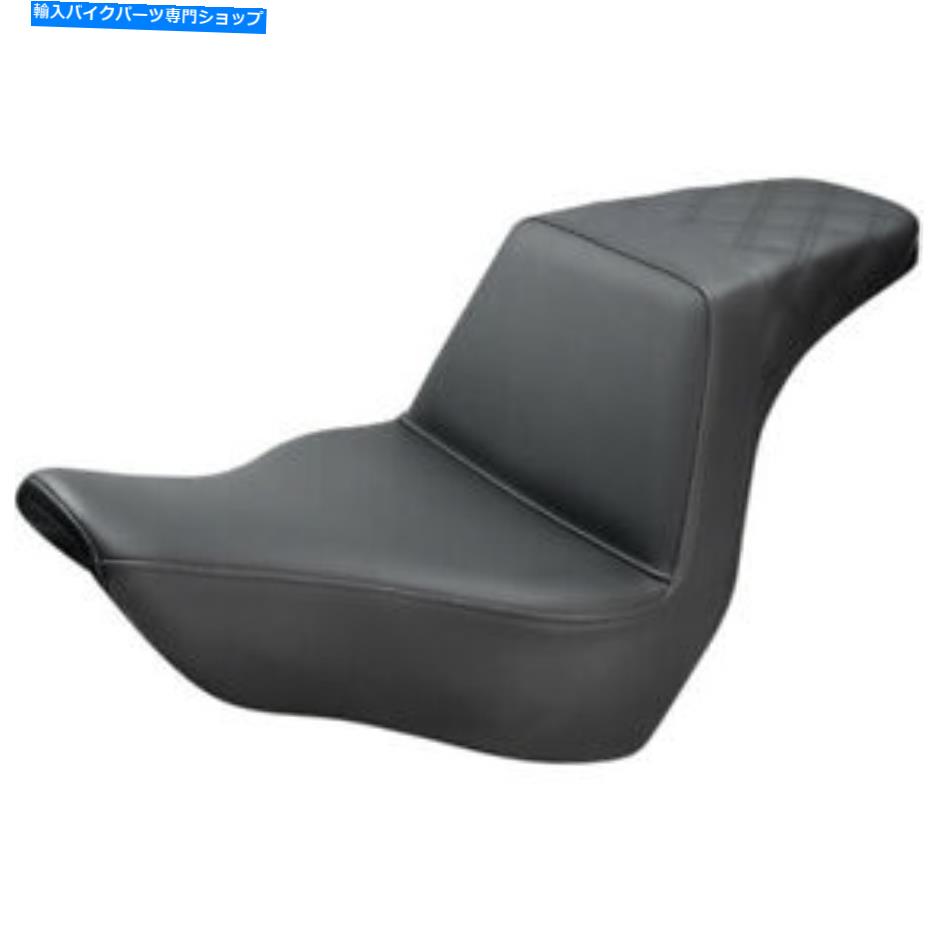 シート Saddlemenステップアップ2アップシート - 旅客格子ステッチ（ブラック）818-29-173 Saddlemen Step Up 2-Up Seat - Passenger Lattice Stitched (Black) 818-29-173【並行輸入品】