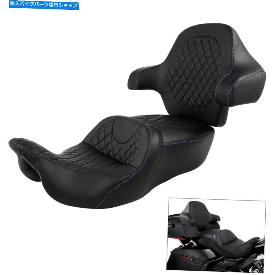 シート 運転席旅客席の背もたれのパッドフィットのためのハーレーツーリングモデル2014-2021 2020 Driver Passenger Seat Backrest Pad Fit For Harley Touring Models 2014-2021 2020【並行輸入品】