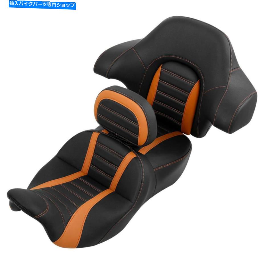 シート ブラックオレンジライダーの助手席背もたれの背もたれのハーレーエレクトログライド14-20 19 Black Orange Rider Passenger Seat Backrest Fit For Harley Electra Glide 14-20 19【並行輸入品】|Us Custom Parts Shop USDM