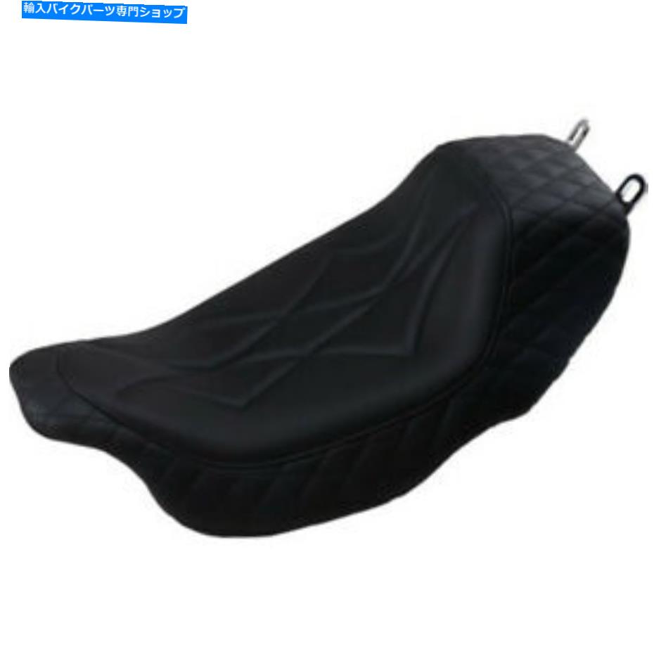 シート マスタングブラックリバールジャーニーソロシートダイヤモンドステッチハーレー08+ツーリングバッガー Mustang Black Revere Journey Solo Seat Diamond Stitch Harley 08+ Touring Bagger【並行輸入品】