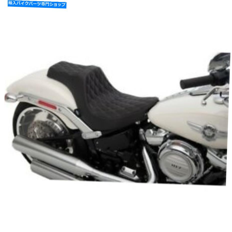 シート Drag Specialties Predator IIIシルバーダイヤモンドステッチシートFRハーレーファットボーイ18-20 Drag Specialties Predator III Silver Diamond Stitch Seat fr Harley Fat Boy 18-20【並行輸入品】|Us Custom Parts Shop USDM