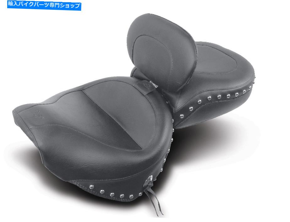 シート DBR 1999-2015ヤマハロードスター付きマスタング2ピースワイドツーリングスタッドシート Mustang 2-Piece Wide Touring Studded Seat with DBR 1999-2015 Yamaha Road Star【並行輸入品】
