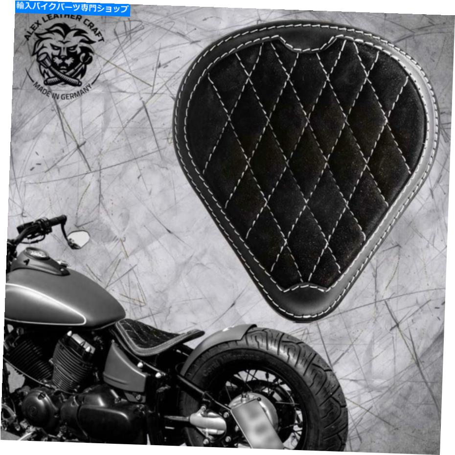 シート Bobber Chopperカスタムソロシート+ブラケットヤマハVスター650 GUSブラック＆ホワイトV3 Bobber Chopper Custom Solo Seat + bracket Yamaha V Star 650 GuS black&white V3【並行輸入品】