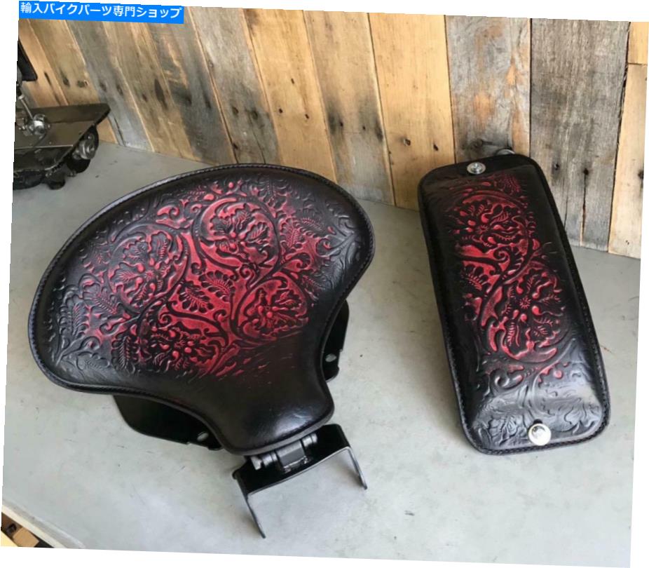 シート 2018-2021ハーレーソフト春の座席パッドマウントキットアリの赤いオークの葉の革 2018-2021 Harley Softail Spring Seat Pad Mounting Kit Ant Red Oak Leaf Leather【並行輸入品】