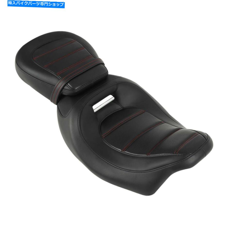 シート ハーレーツーリングロードキンググライド09-20 18のための赤ステッチドライバーの助手席 Red Stitching Driver Passenger Seat For Harley Touring Road King Glide 09-20 18【並行輸入品】
