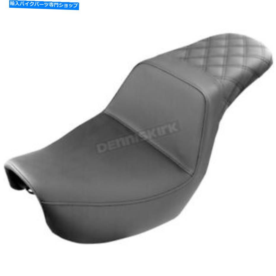 シート サドルメン黒格子ステッチステップアップシート - 806-04-173 Saddlemen Black Lattice-Stitch Step-Up Seat - 806-04-173【並行輸入品】