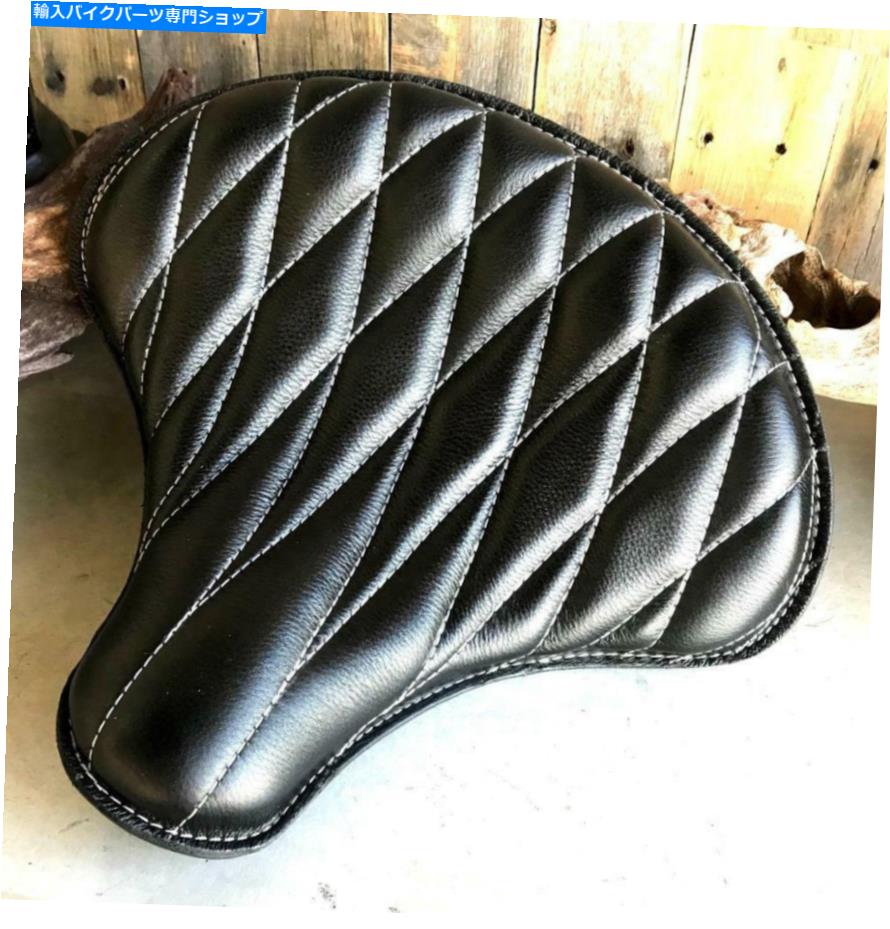 シート 2017-2020 Triumph Bobber Seatソロトラクター15x14 "ブラックフォールダイヤモンドレザー 2017-2020 Triumph Bobber Seat Solo Tractor 15x14" Black Falling Diamond Leather【並行輸入品】|Us Custom Parts Shop USDM