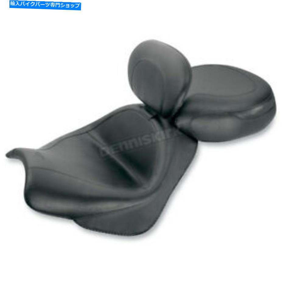 シート マスタングシートドライババックレスト付きビンテージワイドツーリングシート - 79341 Mustang Seats Vintage Wide Touring Seat with Driver Backrest - 79341【並行輸入品】